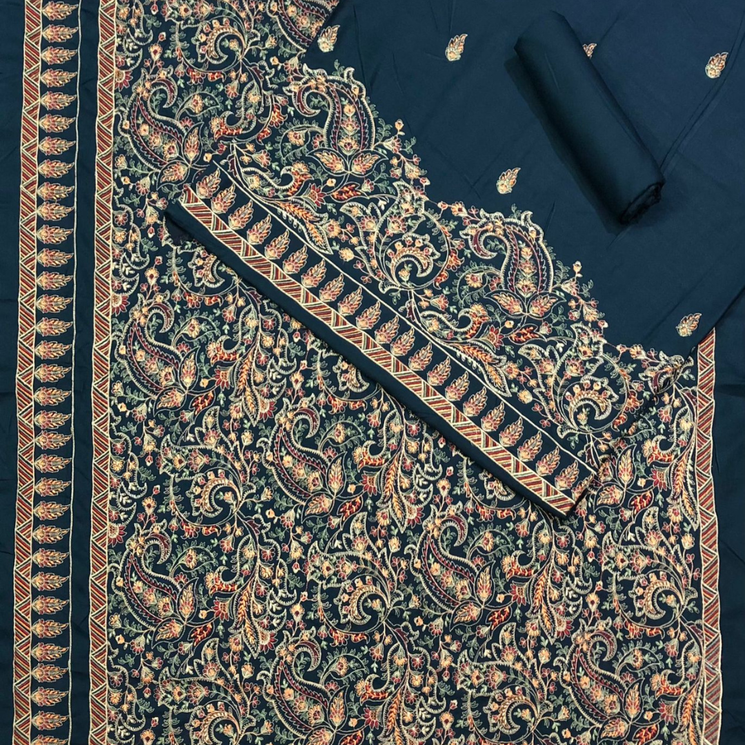 Karandi 3-Piece with Karandi Embroided Shawl