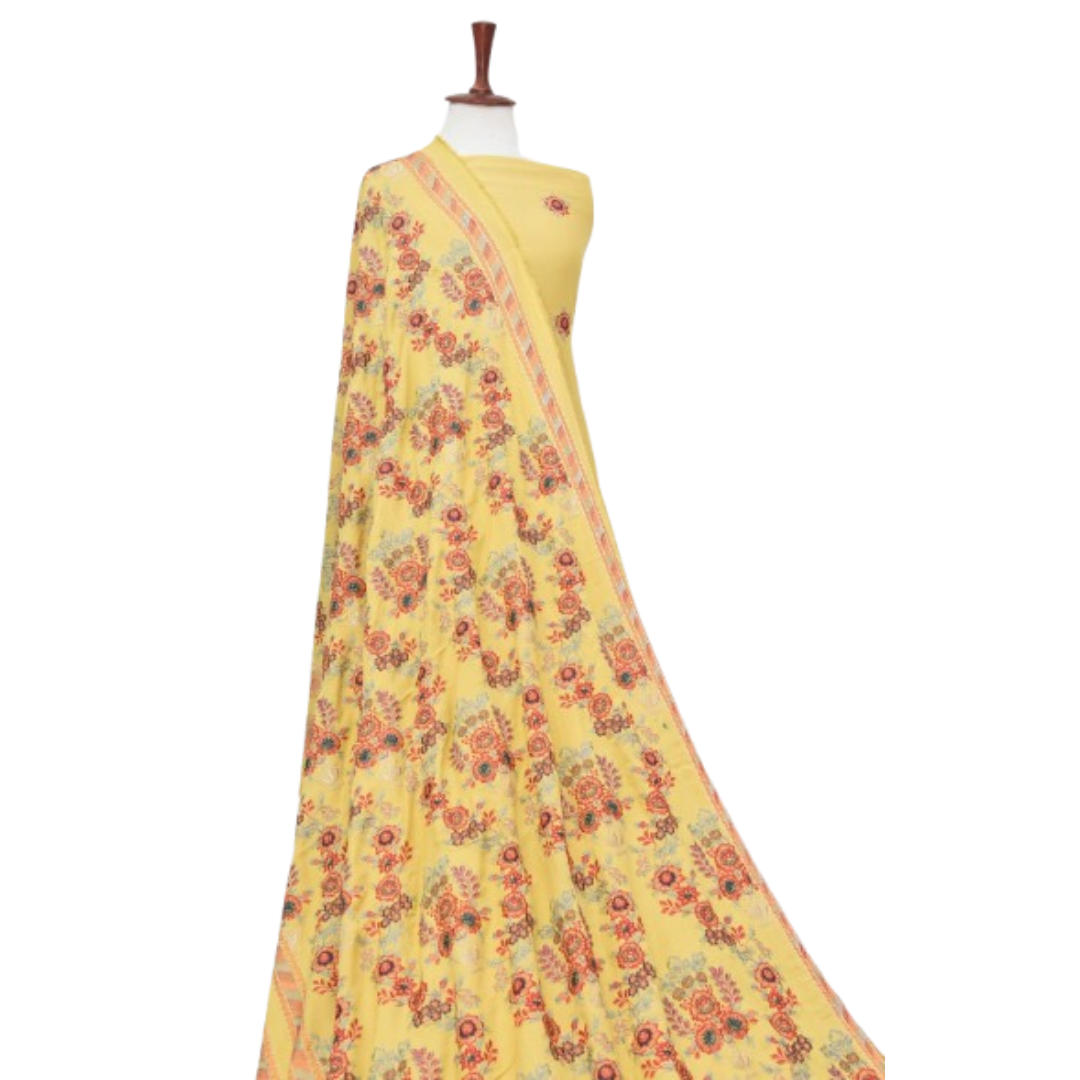 Karandi 3-Piece with Karandi Embroided Shawl