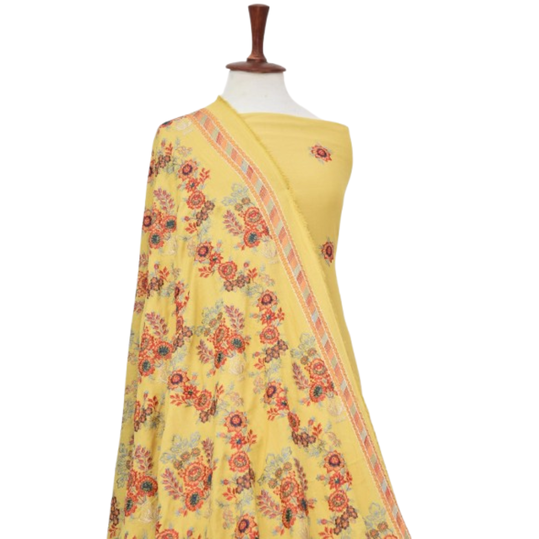 Karandi 3-Piece with Karandi Embroided Shawl