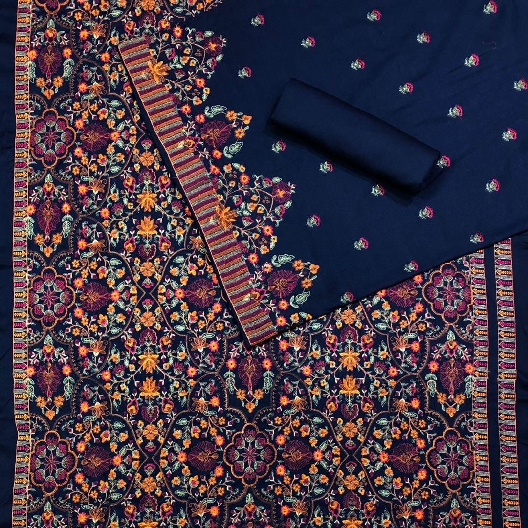 Karandi 3-Piece with Karandi Embroided Shawl