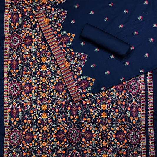 Karandi 3-Piece with Karandi Embroided Shawl