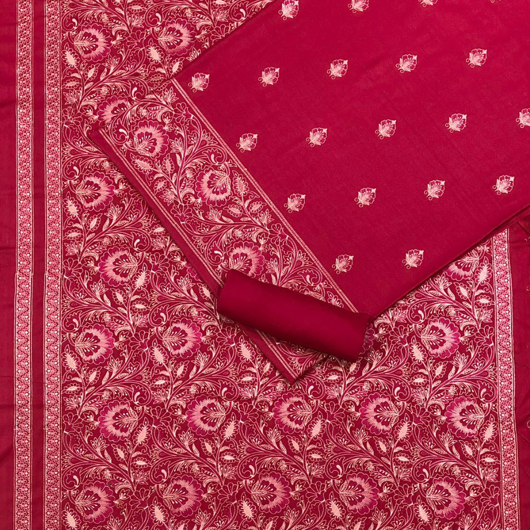 Karandi 3-Piece with Karandi Embroided Shawl