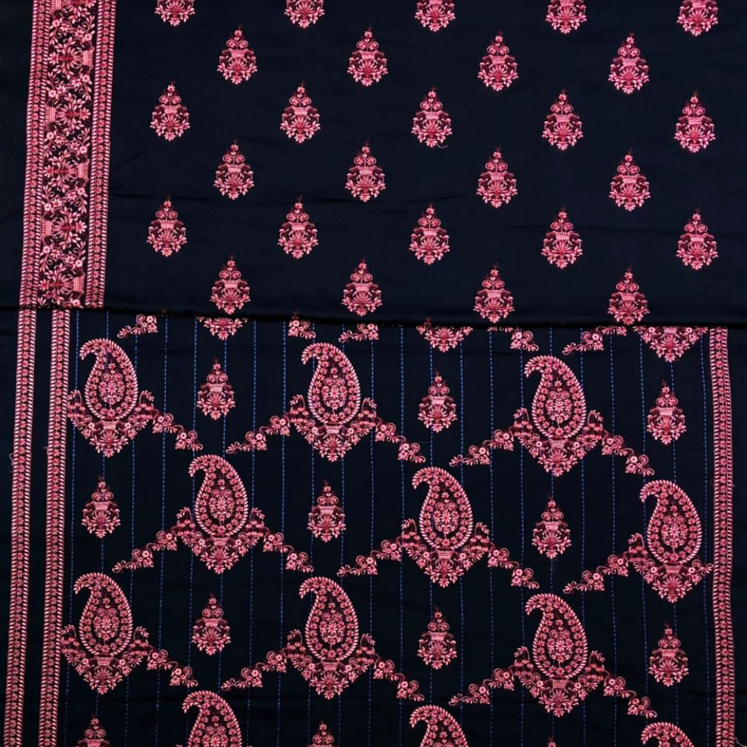 Karandi 3-Piece with Karandi Embroided Shawl