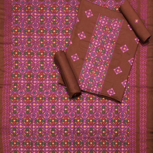 Karandi 3-Piece with Karandi Embroided Shawl