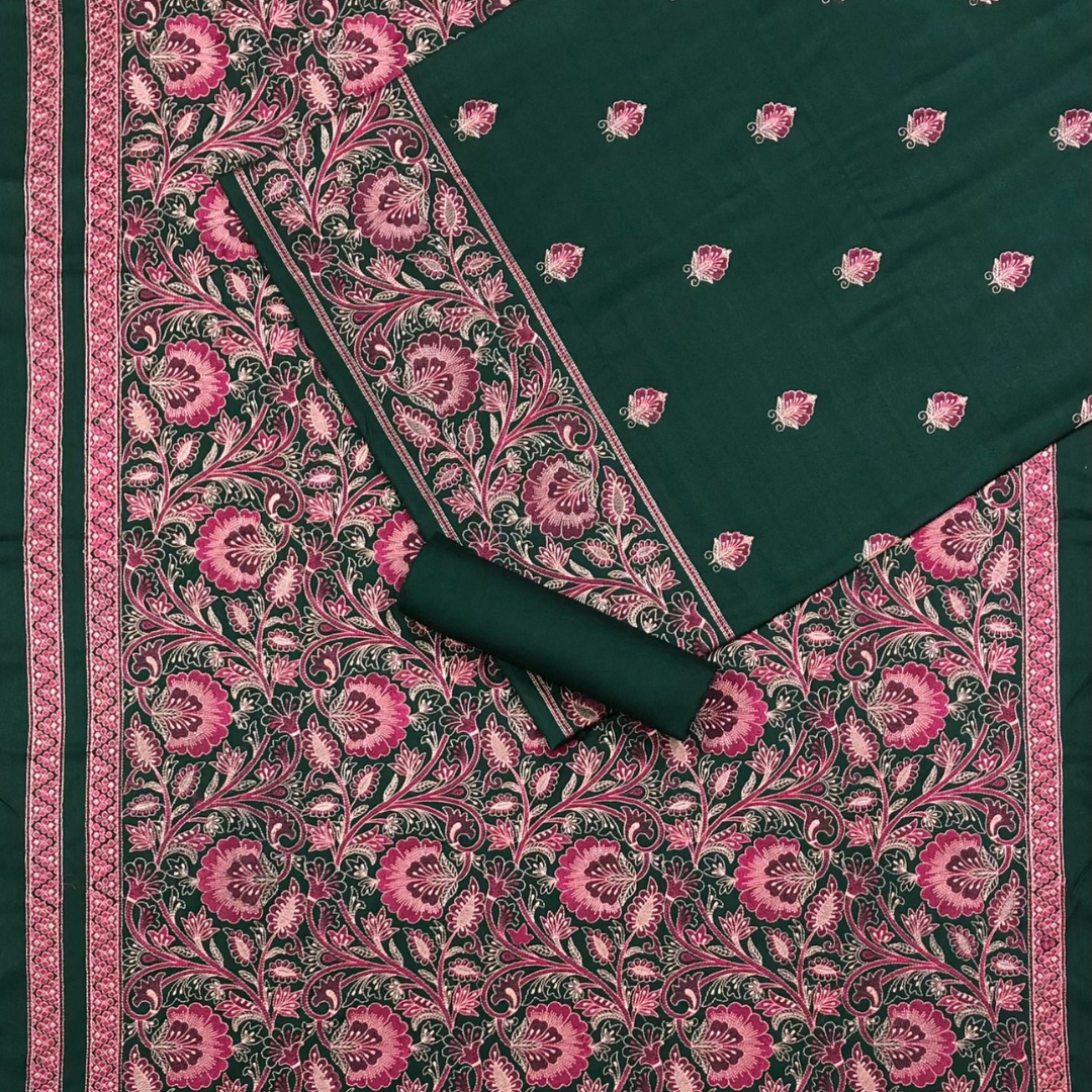 Karandi 3-Piece with Karandi Embroided Shawl