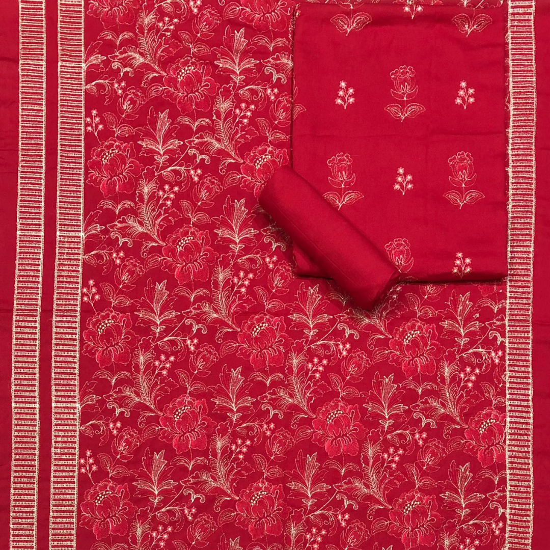 Karandi 3-Piece with Karandi Embroided Shawl