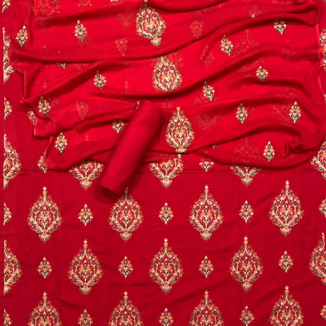 Karandi 3-Piece with Shiffon Duptta