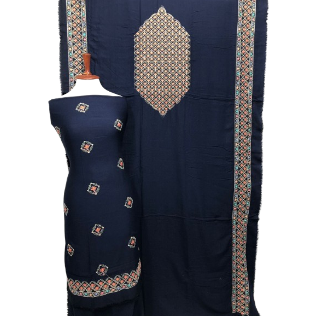 Karandi 3-Piece with Karandi Embroided Shawl