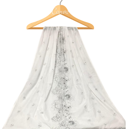 Pure Lawn Dyeable Dupatta